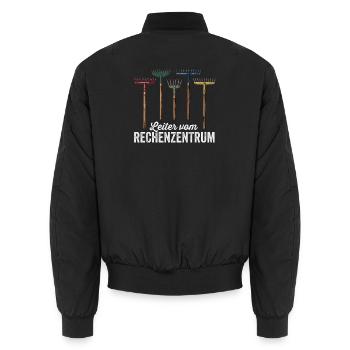 LEITER VOM RECHENZENTRUM - IT-Management - Unisex Bomberjacke - Schwarz - Hinten - AI Model Male 185 light (185cm)