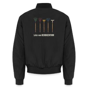 Rechenzentrum Gärtner Garten Gartenarbeit - Unisex Bomberjacke - Schwarz - Hinten - AI Model Male 185 light (185cm)
