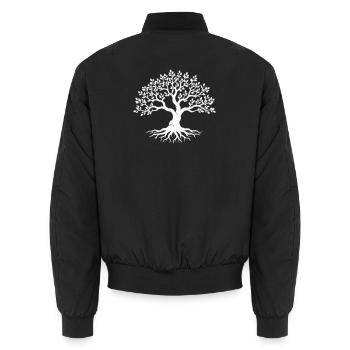 Baum der Lebens - Unisex Bomberjacke - Schwarz - Hinten - AI Model Male 185 light (185cm)