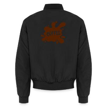 Tache de café au design artistique - Bomber unisexe - noir - Dos - AI Model Male 185 light (185cm)
