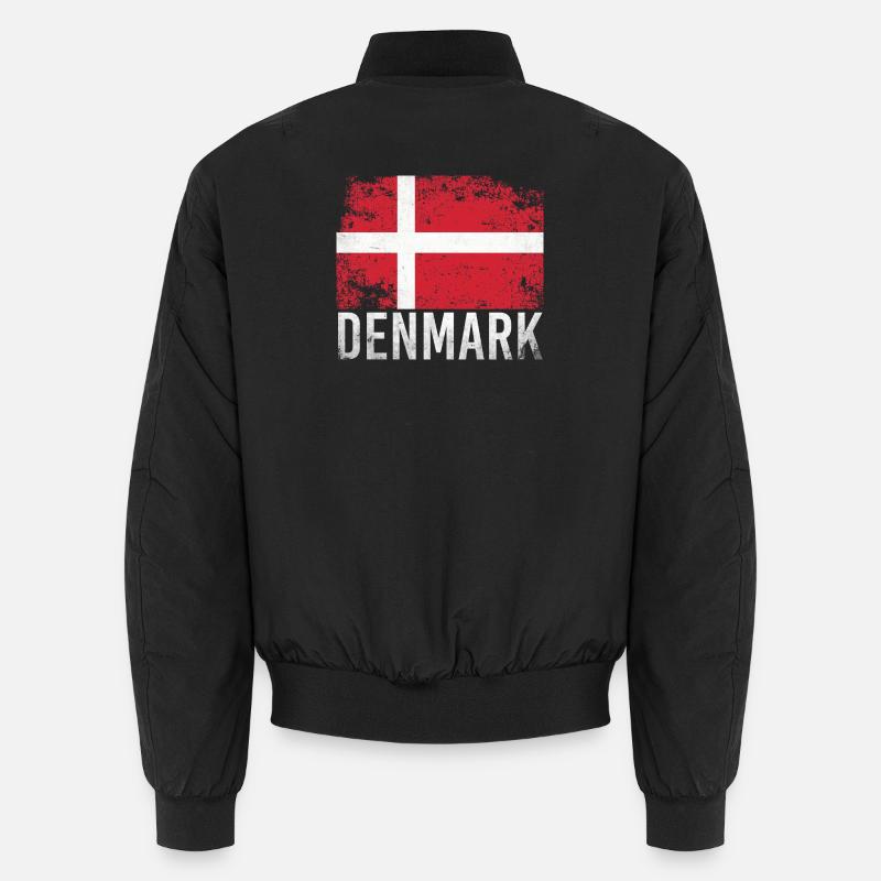 Danemark Grunge Drapeau Danemark Design Bomber unisexe