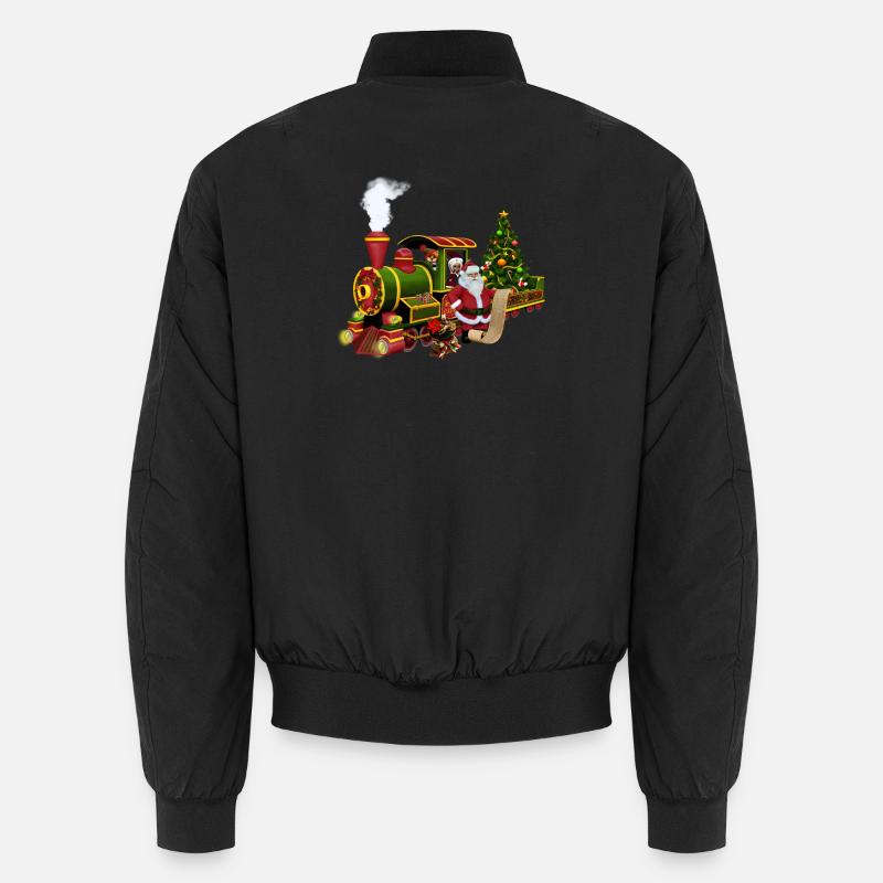 Santa avec un train Bomber unisexe
