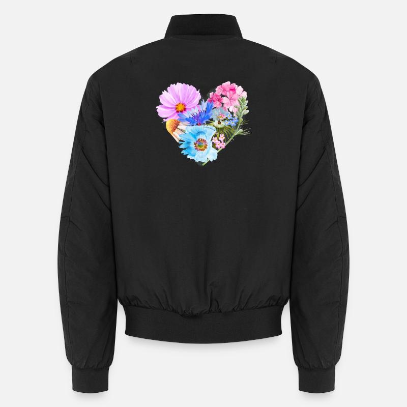 Heart from flowers | valentine's day present Unisex Bomber Jacket