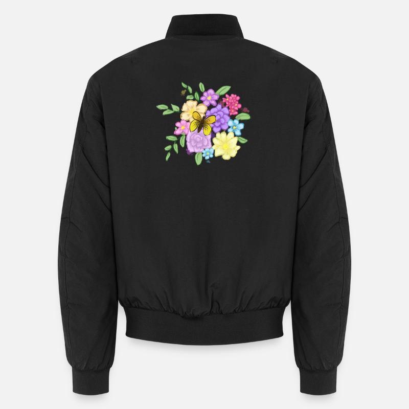 Flower bouquet - Unisex Bomber Jacket - black