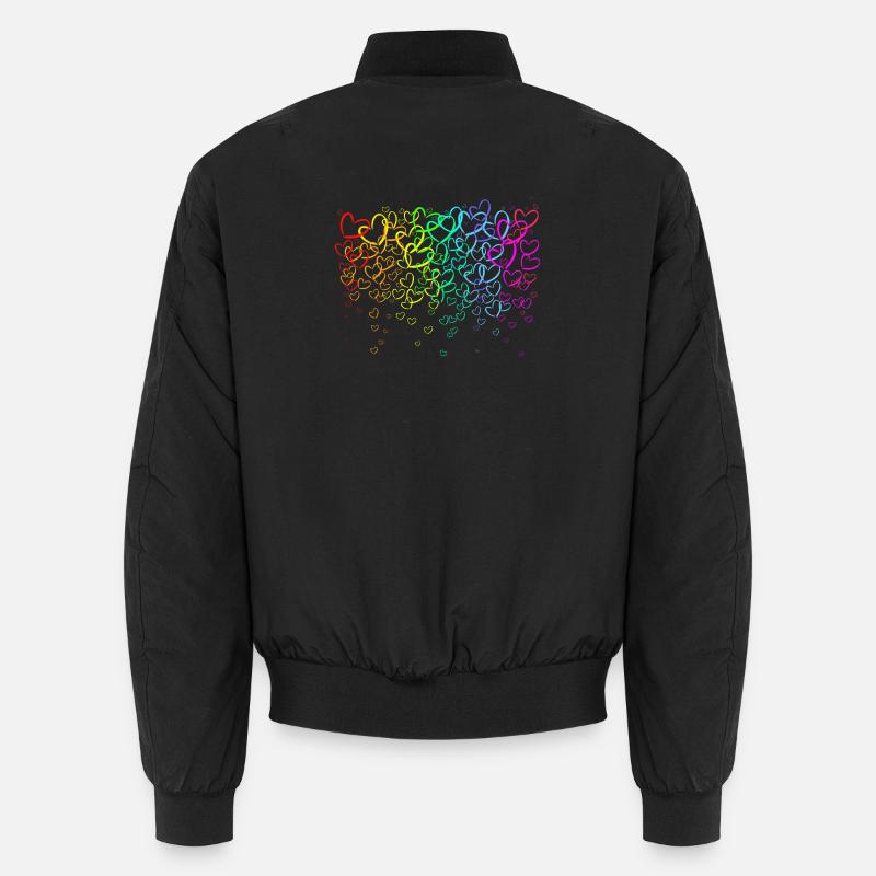 Arc in heart - Unisex Bomber Jacket - black
