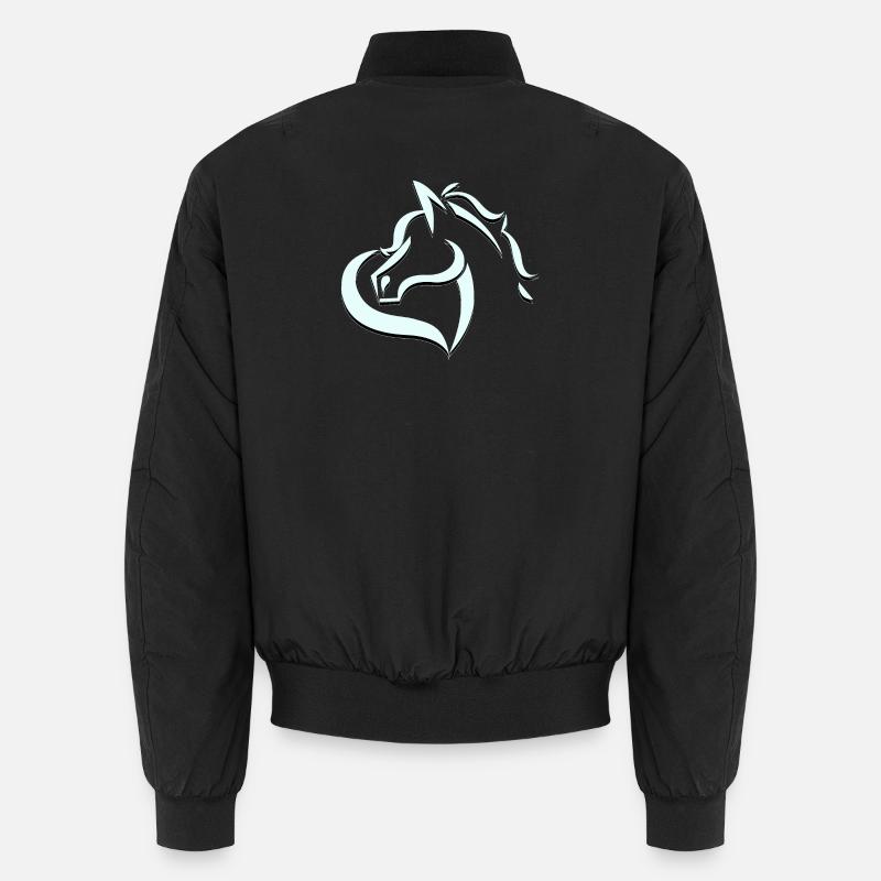 Tannis Ausritte logo hellblau schwarz ohne Name Unisex Bomberjacke
