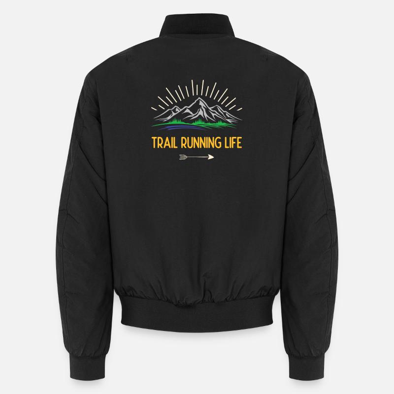 Trail Running Life - Unisex Bomber Jacket - black