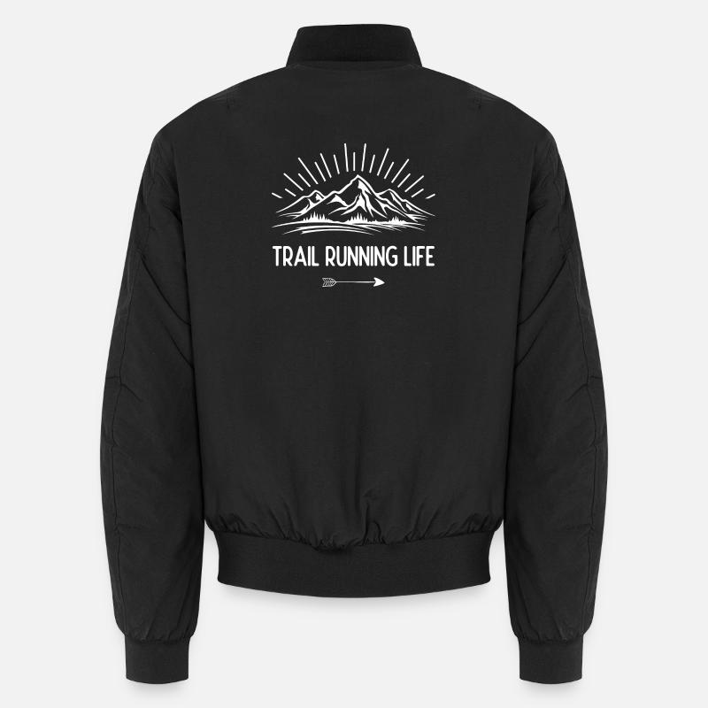 Trail Running Life - Unisex Bomber Jacket - black