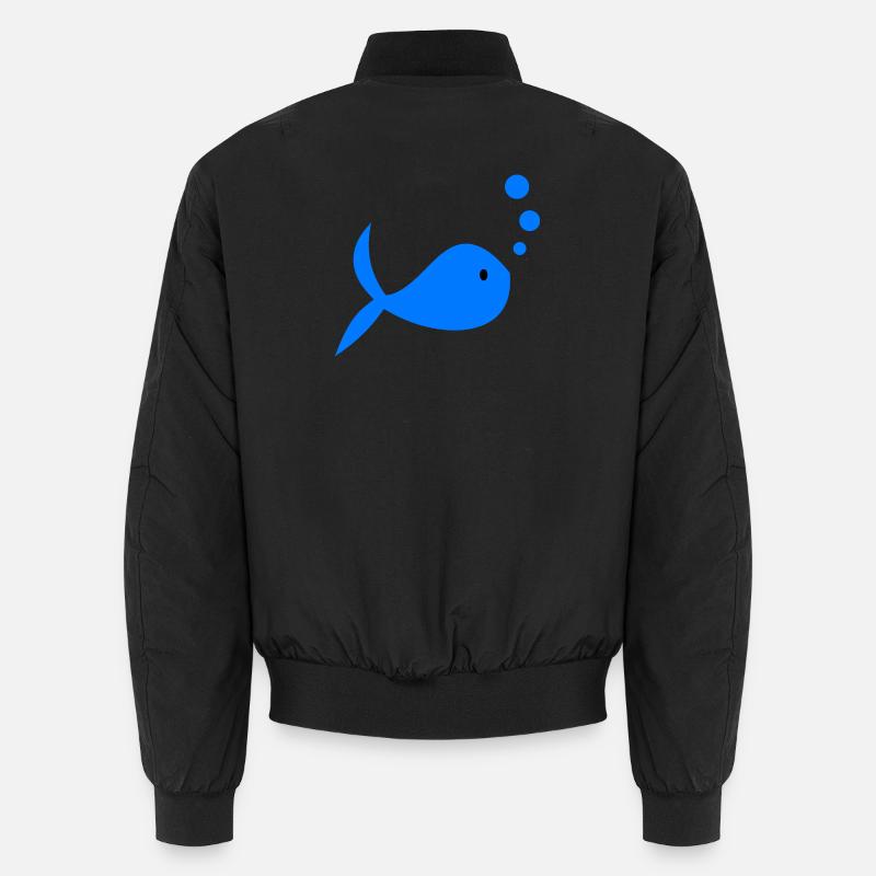 SURF. POISSON. PLAGE. MER. OCEAN. HUMOUR. VACANCES Bomber unisexe