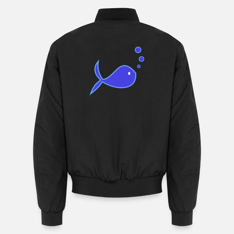 SURF. POISSON. PLAGE. MER. OCEAN. HUMOUR. VACANCES Bomber unisexe