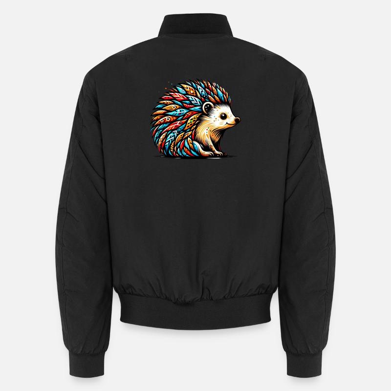 Hedgehog - Unisex Bomber Jacket - black