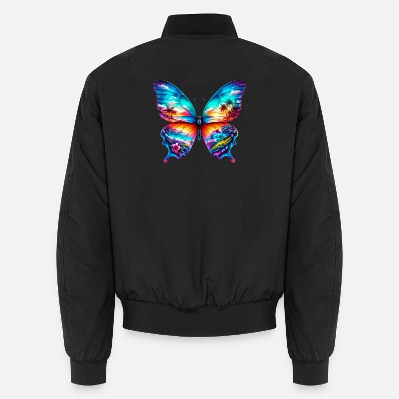 Butterfly - Unisex Bomber Jacket - black