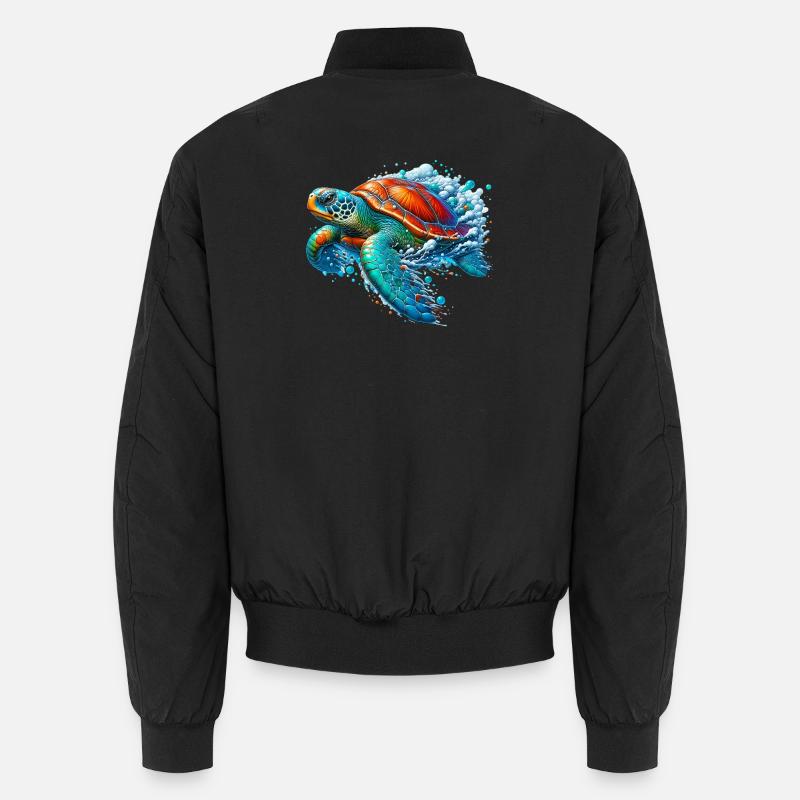 Schildkröte - Unisex Bomberjacke - Schwarz