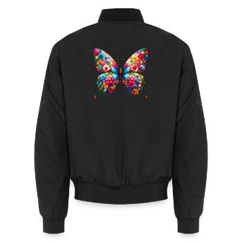 Papillon - Bomber unisexe - noir - Dos - AI Model Male 185 light (185cm)