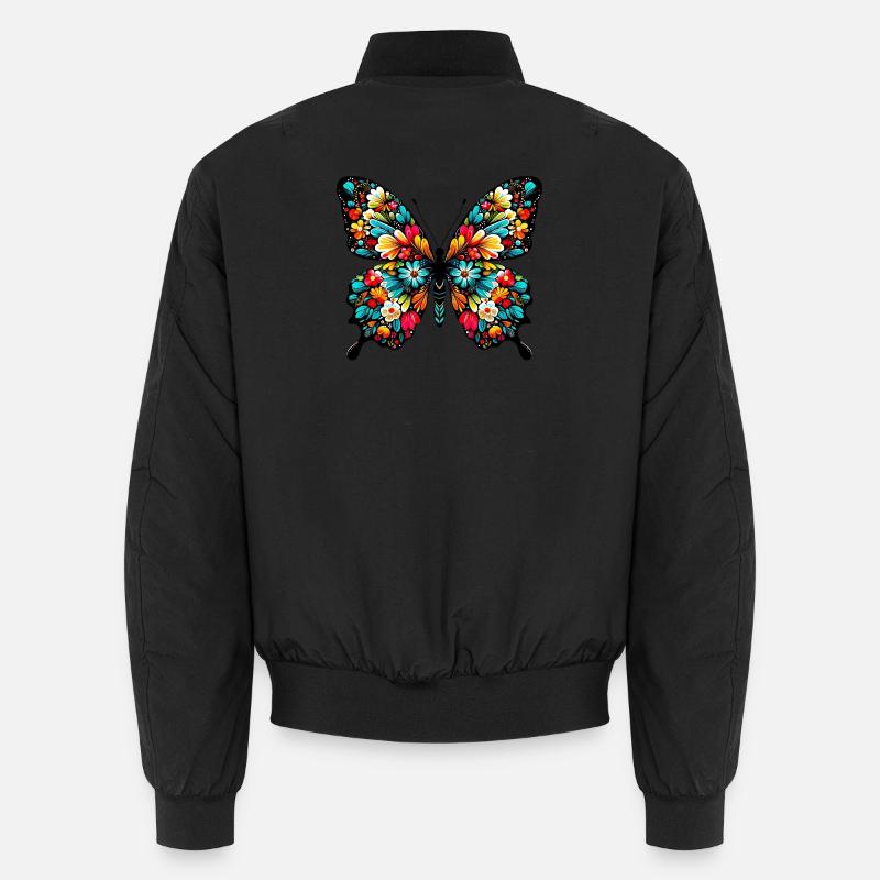 Butterfly - Unisex Bomber Jacket - black
