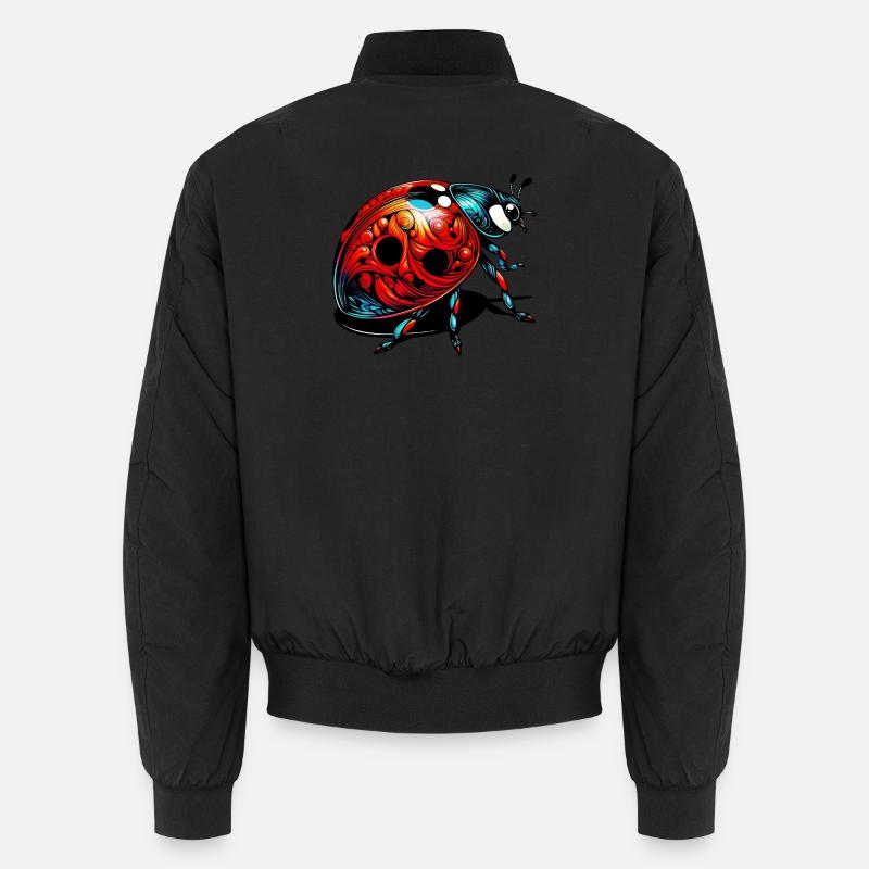 Marienkäfer - Unisex Bomberjacke - Schwarz