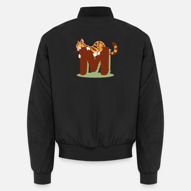 Katze Buchstabe M - Unisex Bomberjacke - Schwarz