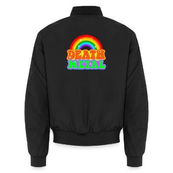 DEATH METAL - Unisex Bomberjacke - Schwarz - Hinten - AI Model Male 185 light (185cm)