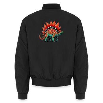 Dinosaure - Bomber unisexe - noir - Dos - AI Model Male 185 light (185cm)