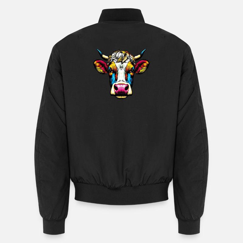 Kuh - Unisex Bomberjacke - Schwarz