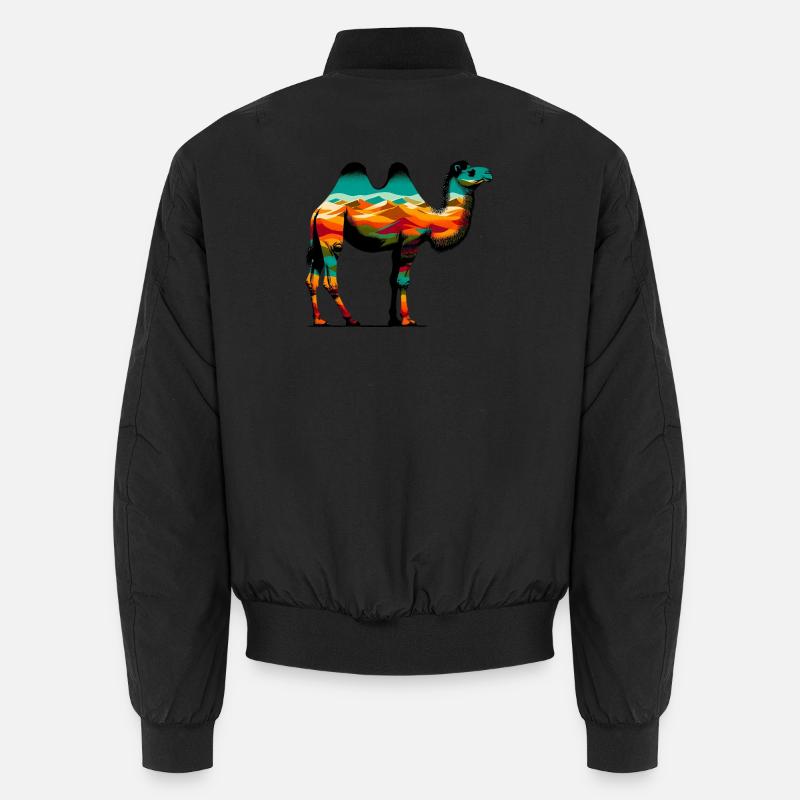 Camel - Unisex Bomber Jacket - black