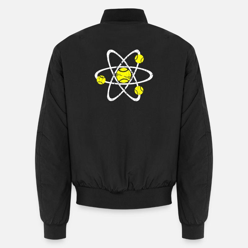 Maillot Tennis Physics blanc - Bomber unisexe - noir