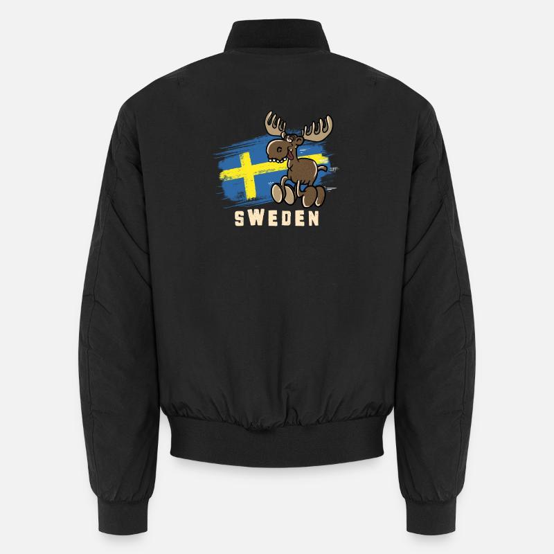 Sweden - Moose - Unisex Bomberjacke - Schwarz