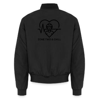 Zone Deux & Chill Cyclist Heart - Bomber unisexe - noir - Dos - AI Model Male 185 light (185cm)
