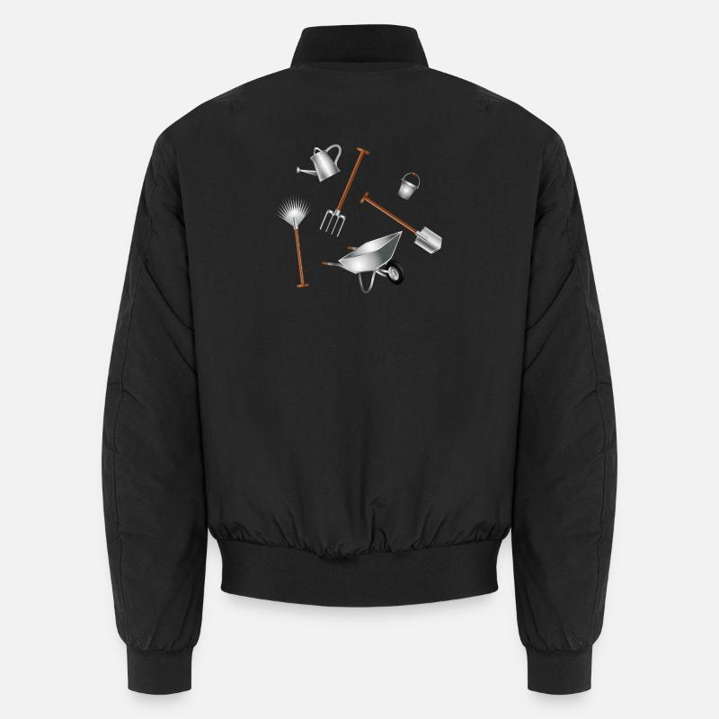 Classic Garden Tools Set Illustration Unisex Bomber Jacket