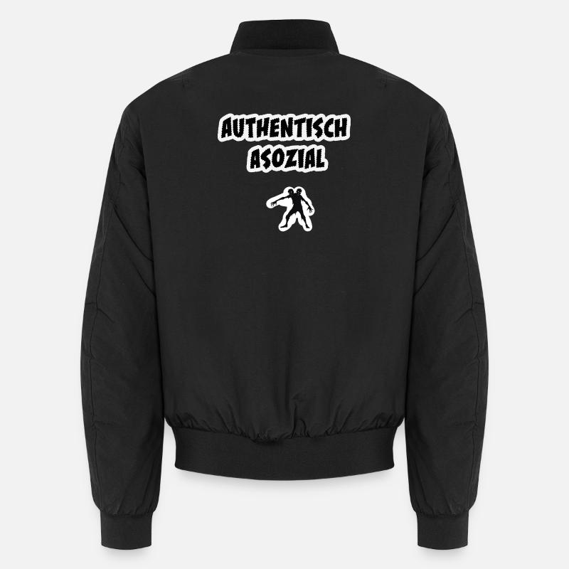 Authentisch Sozial Zombie Design - Unisex Bomberjacke - Schwarz