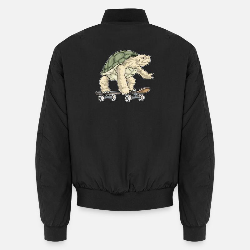 Turtle Skater Skateboard Unisex Bomber Jacket