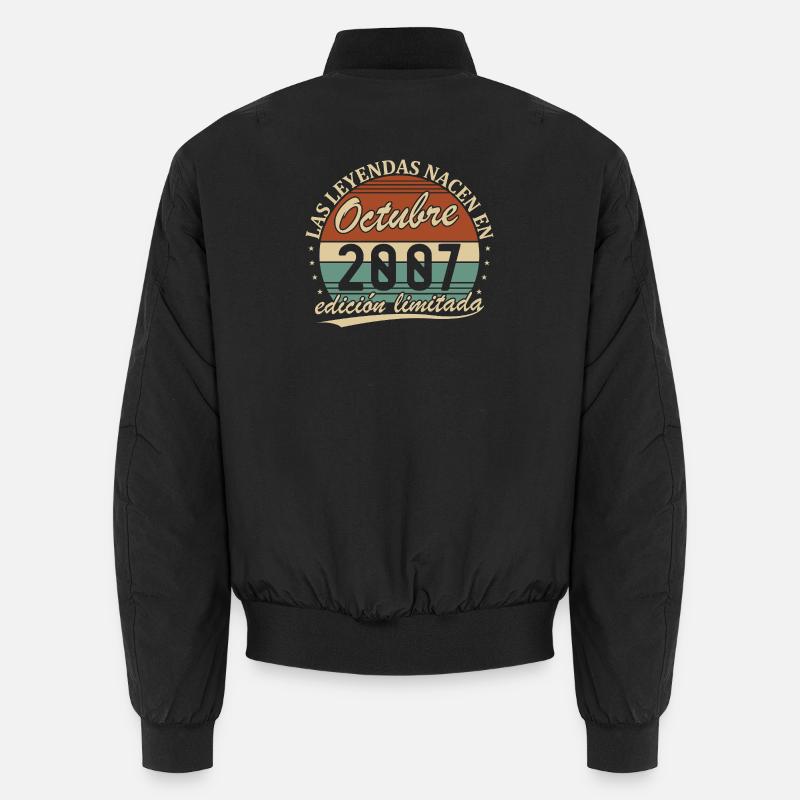 Oktober 2007 Vintage Retro Geburtstagsgeschenk Unisex Bomberjacke