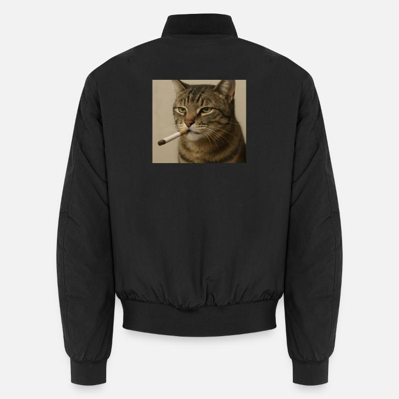 Fumer Chat Génération Z Mème Chat Fumer Bomber unisexe