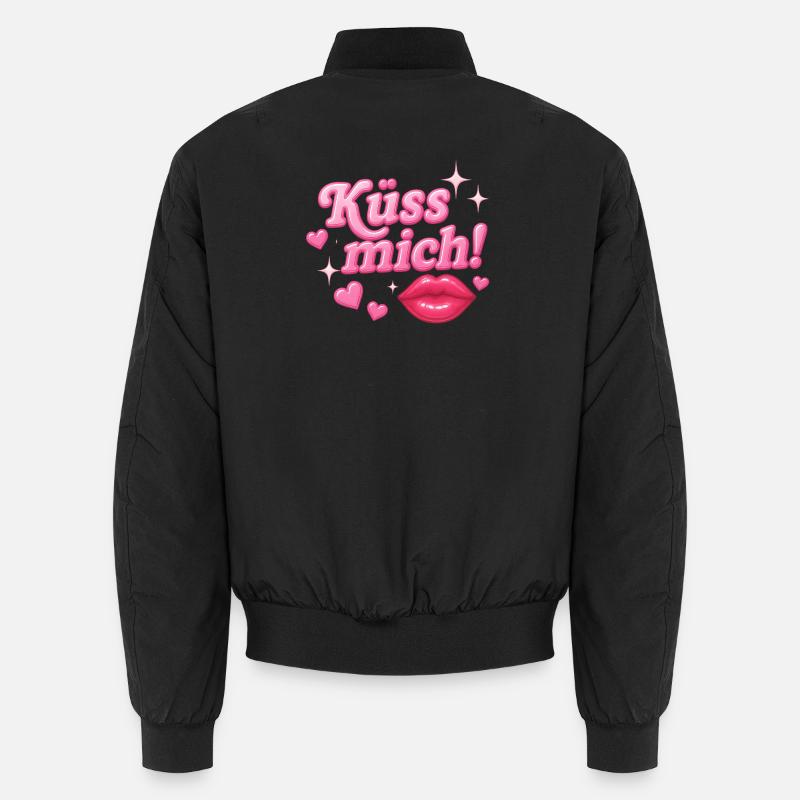 Embrasse-moi! / Conception Y2K - Bomber unisexe - noir