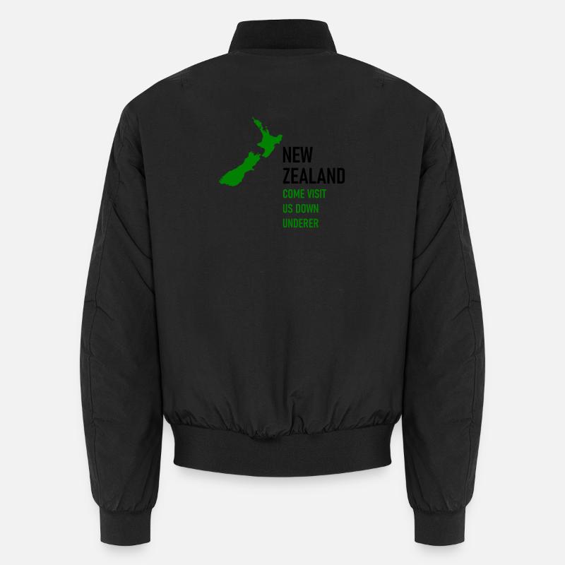 New Zealand - Come visit us down underer Unisex Bomberjacke
