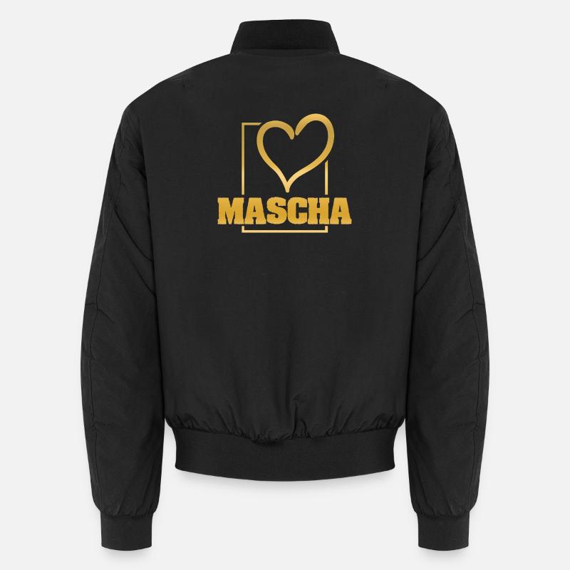 Masha as a heart - Unisex Bomber Jacket - black