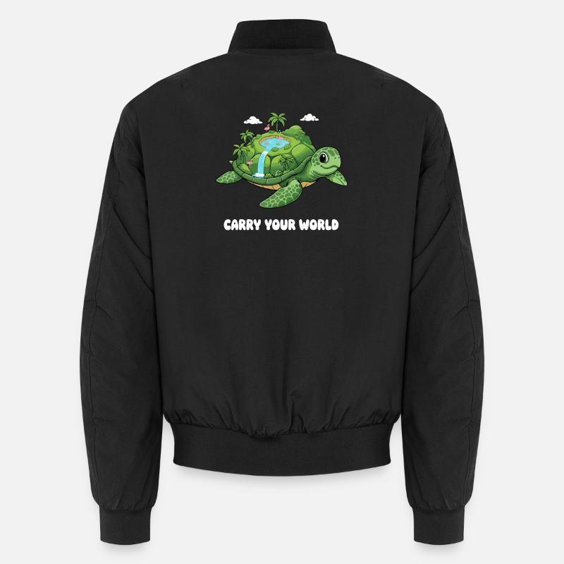 Tortue insulaire avec cascade Bomber unisexe