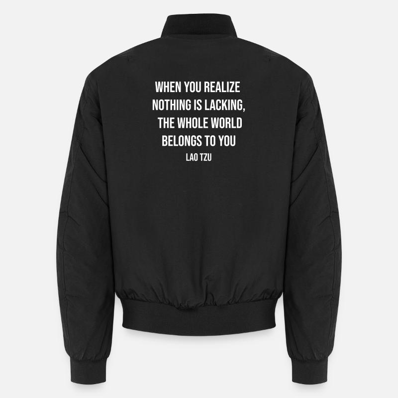 Lao Tzu Realisierungszitat Tee Unisex Bomberjacke
