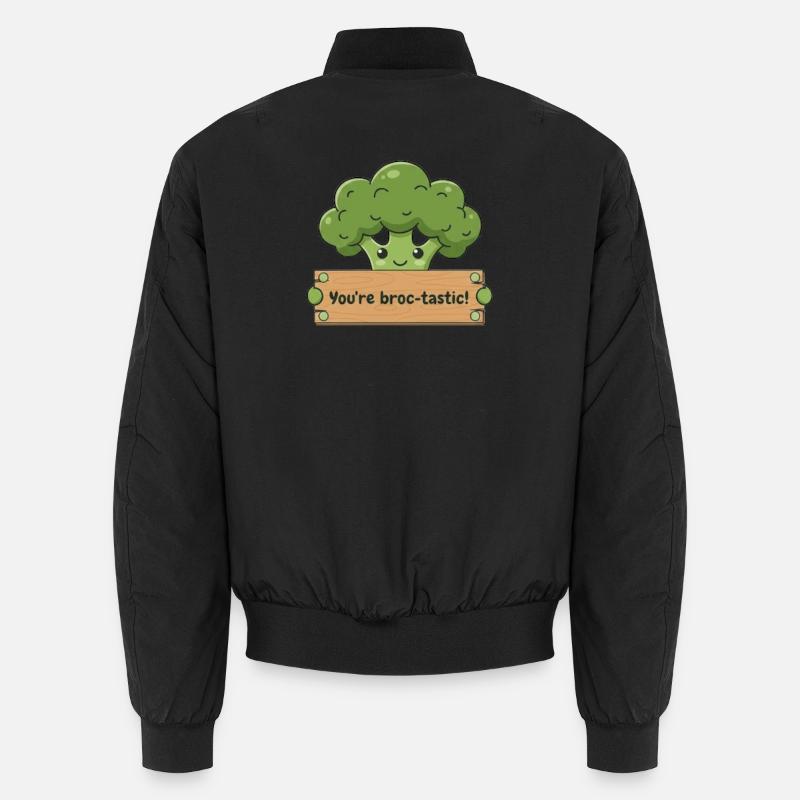 Broc-tastic Kawaii Broccoli Tee Unisex Bomber Jacket