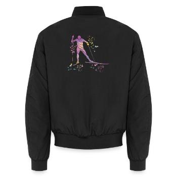 Cross-country skiing Cross-country skiing - Unisex Bomber Jacket - black - Back - AI Model Male 185 light (185cm)