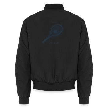 Valatti Tennis Blue : Frappe avec style ! - Bomber unisexe - noir - Dos - AI Model Male 185 light (185cm)