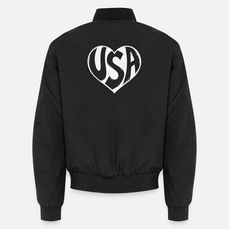 Faute de frappe Heart USA - Bomber unisexe - noir