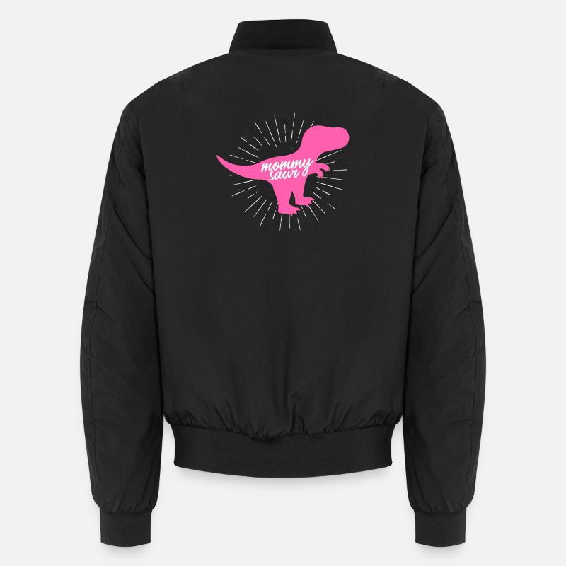 Mommysaurier T-Rex Mama Dinosaurier-Silhouette Unisex Bomberjacke