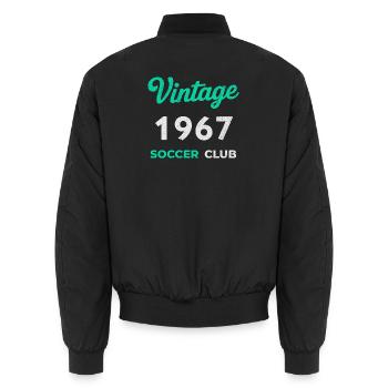 Vintage 1967 – Année de naissance rétro du club de football - Bomber unisexe - noir - Dos - AI Model Male 185 light (185cm)