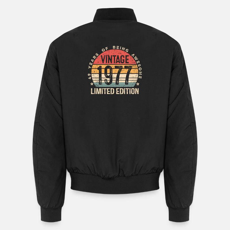 Édition limitée vintage 1977 49e anniversaire Bomber unisexe