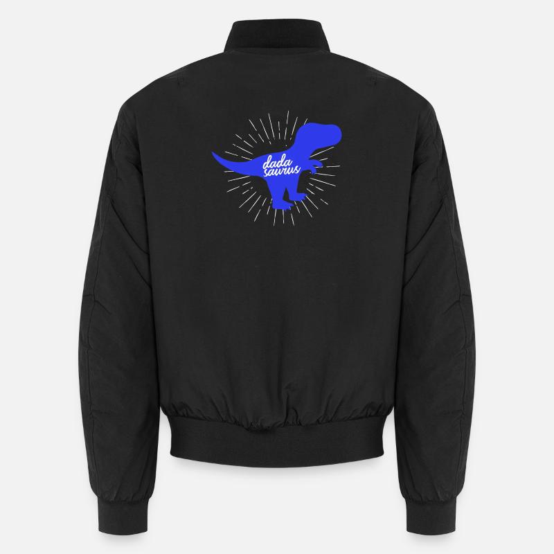 Dadasaurus Lustiger Vater Dinosaurier T-Rex - Unisex Bomberjacke - Schwarz