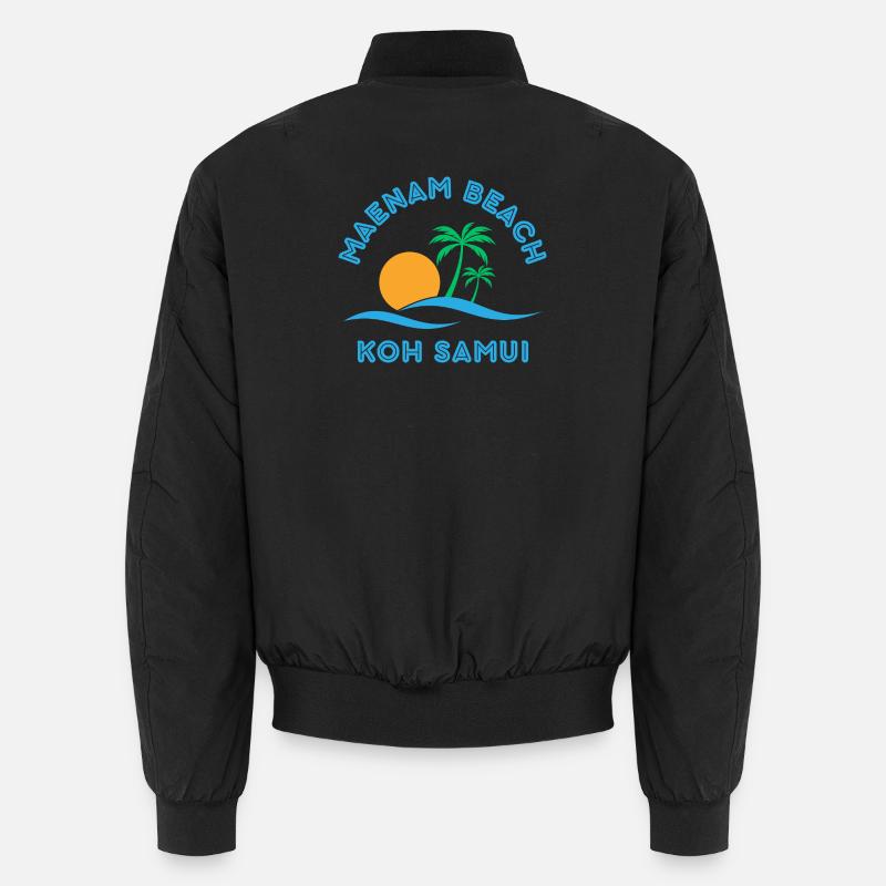 Mae Nam Beach Koh Samui - Unisex Bomber Jacket - black