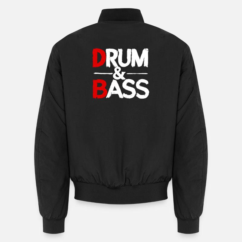 Drum & Bass / Rum & Ass Distressed - Unisex Bomberjacke - Schwarz