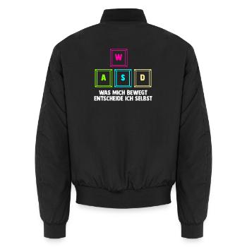 Zocken Computerspieler Zocker Gaming Gamer - Unisex Bomberjacke - Schwarz - Hinten - AI Model Male 185 light (185cm)