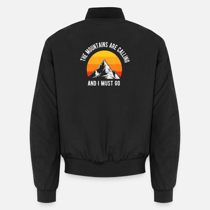Mountains Are Calling Sunset Peak Unisex Bomber Jacket